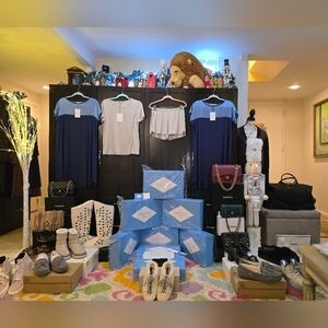 Frette Luxury NWT 2026 Spring Beige Blue Pajamas Top/Short Pants! 💝